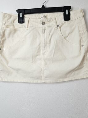 Universal Thread Cream Corduroy Mini Skirt